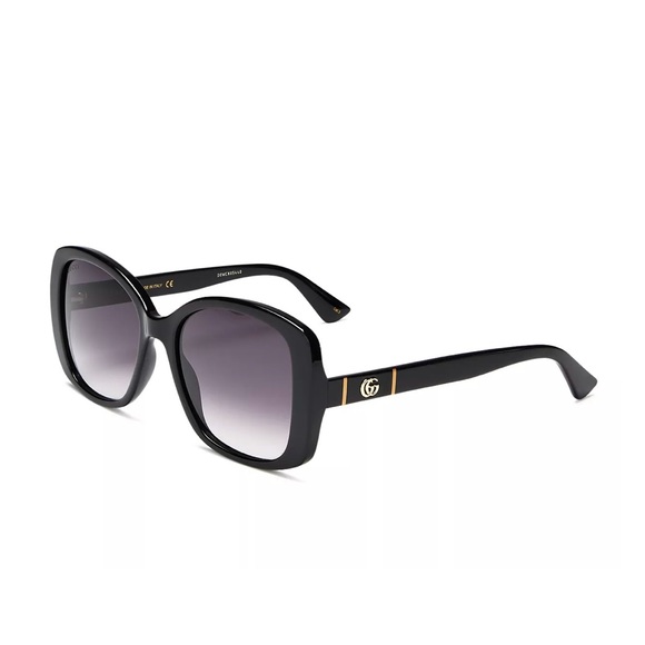 Gucci Black Gradient Square Sunglasses 56mm main image 8